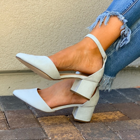 Ash Blue Ankle Strap Block Heel Mary Jane Pump - Picture 7 of 8